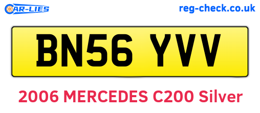 BN56YVV are the vehicle registration plates.