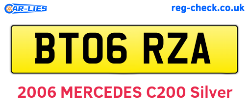 BT06RZA are the vehicle registration plates.