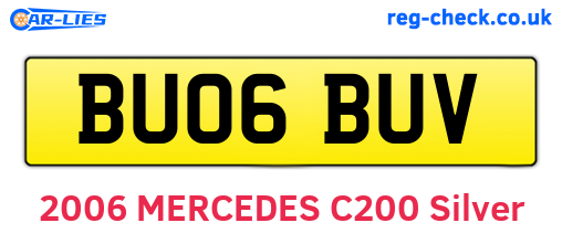 BU06BUV are the vehicle registration plates.