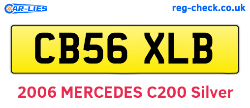 CB56XLB are the vehicle registration plates.