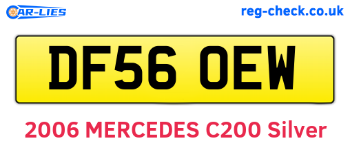 DF56OEW are the vehicle registration plates.