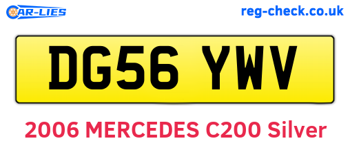 DG56YWV are the vehicle registration plates.