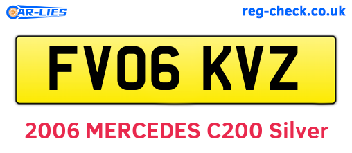 FV06KVZ are the vehicle registration plates.