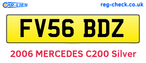 FV56BDZ are the vehicle registration plates.