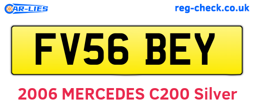 FV56BEY are the vehicle registration plates.