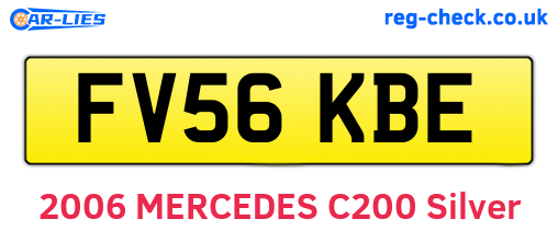 FV56KBE are the vehicle registration plates.