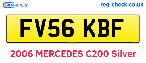 FV56KBF are the vehicle registration plates.