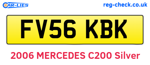 FV56KBK are the vehicle registration plates.