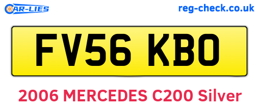 FV56KBO are the vehicle registration plates.