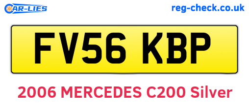 FV56KBP are the vehicle registration plates.