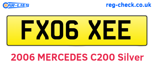 FX06XEE are the vehicle registration plates.