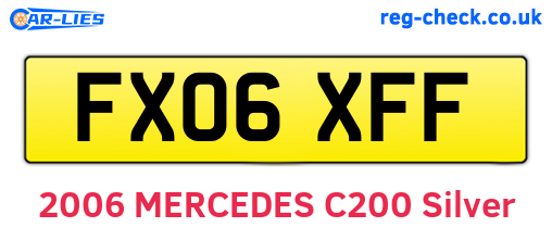 FX06XFF are the vehicle registration plates.