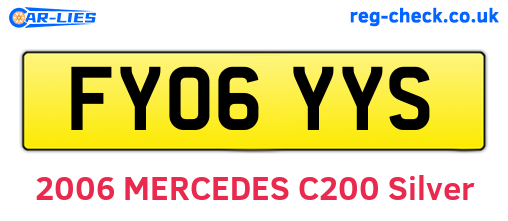 FY06YYS are the vehicle registration plates.