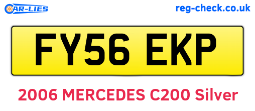 FY56EKP are the vehicle registration plates.