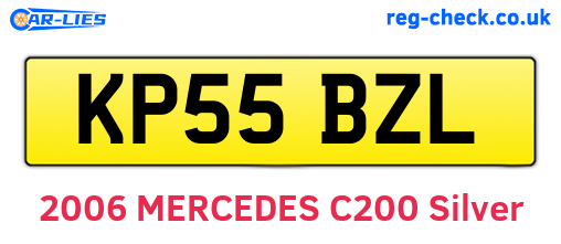 KP55BZL are the vehicle registration plates.