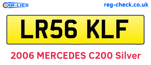 LR56KLF are the vehicle registration plates.