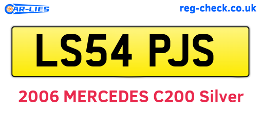 LS54PJS are the vehicle registration plates.