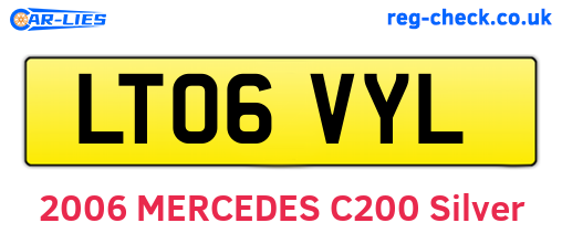 LT06VYL are the vehicle registration plates.