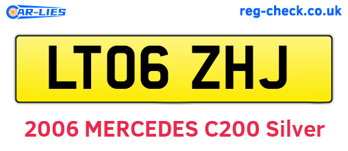 LT06ZHJ are the vehicle registration plates.