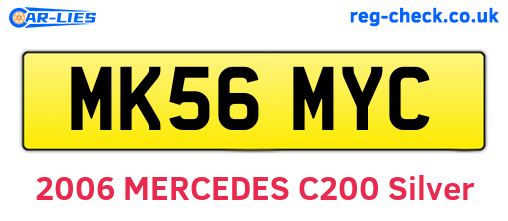 MK56MYC are the vehicle registration plates.