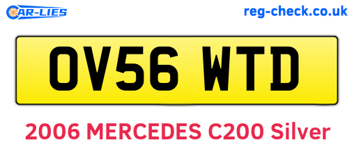 OV56WTD are the vehicle registration plates.