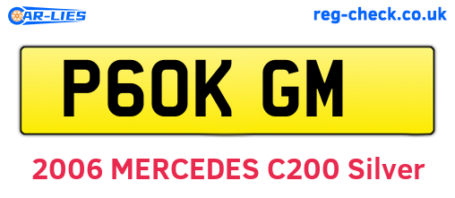 P60KGM are the vehicle registration plates.