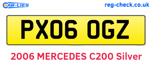 PX06OGZ are the vehicle registration plates.