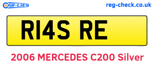 R14SRE are the vehicle registration plates.