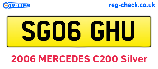 SG06GHU are the vehicle registration plates.