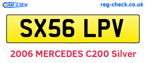 SX56LPV are the vehicle registration plates.