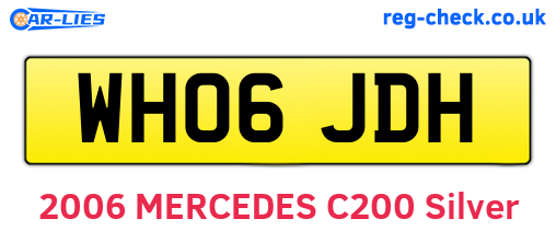 WH06JDH are the vehicle registration plates.