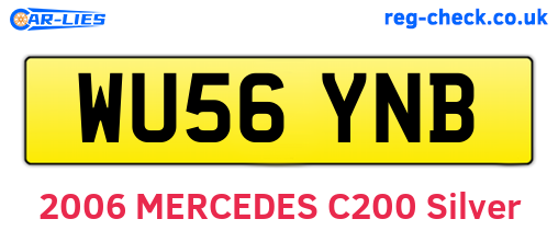 WU56YNB are the vehicle registration plates.
