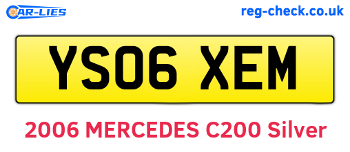 YS06XEM are the vehicle registration plates.