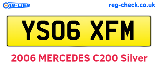 YS06XFM are the vehicle registration plates.
