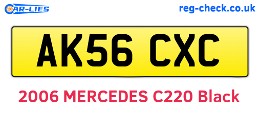 AK56CXC are the vehicle registration plates.