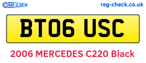BT06USC are the vehicle registration plates.