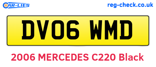 DV06WMD are the vehicle registration plates.