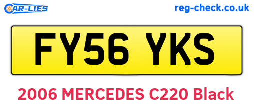 FY56YKS are the vehicle registration plates.
