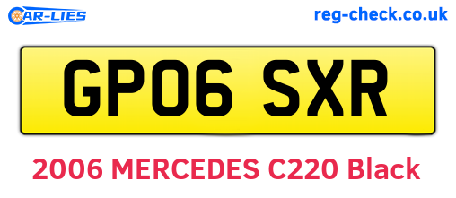 GP06SXR are the vehicle registration plates.