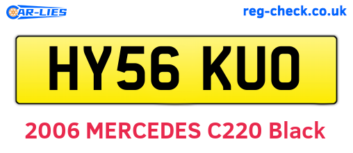 HY56KUO are the vehicle registration plates.
