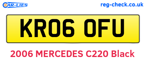 KR06OFU are the vehicle registration plates.