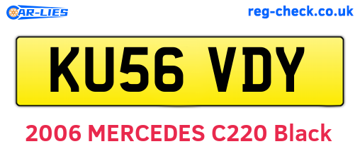 KU56VDY are the vehicle registration plates.
