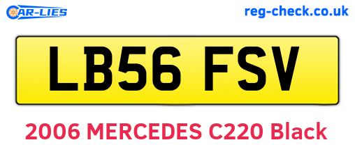 LB56FSV are the vehicle registration plates.