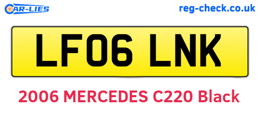 LF06LNK are the vehicle registration plates.