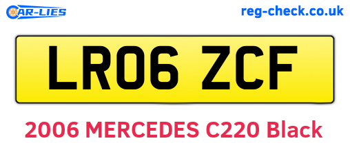 LR06ZCF are the vehicle registration plates.