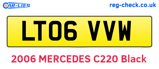 LT06VVW are the vehicle registration plates.