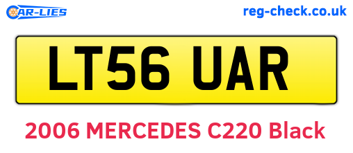 LT56UAR are the vehicle registration plates.