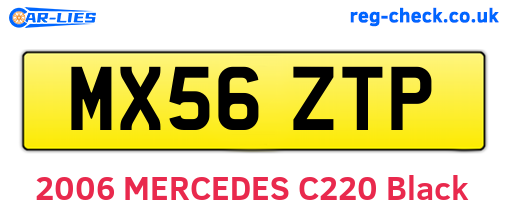 MX56ZTP are the vehicle registration plates.