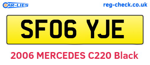 SF06YJE are the vehicle registration plates.