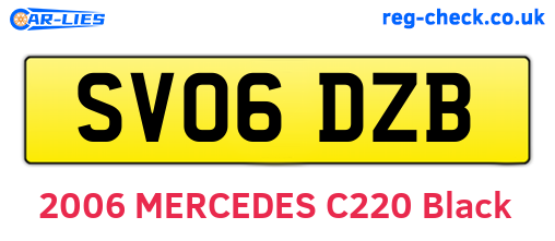 SV06DZB are the vehicle registration plates.